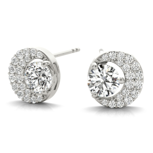 Miley Lab-Created Round cut Studs Diamond Earrings