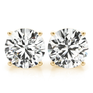 Rheena Lab-Created Rose Gold 4 Prong Set Studs Diamond Earrings