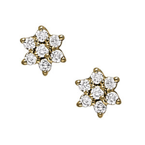 Faye Natural Rose Gold Diamond Cluster Earrings