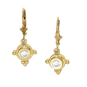 Evvie Natural Diamond White Gold Womens Drop Earrings