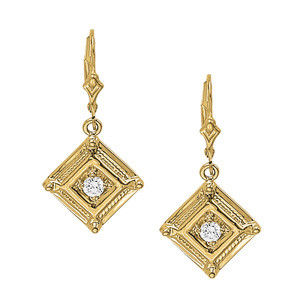  Ezme Natural Diamond White Gold Womens Drop Earrings