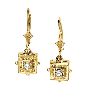  Eshal Natural Diamond White Gold Womens Drop Earrings