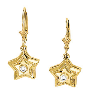 Elyn Natural Diamond Yellow Gold Womens Drop Earrings