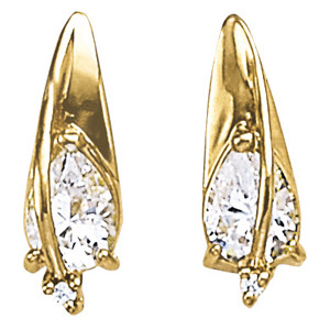 Emili Natural Silver Diamond Designer Earrings