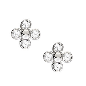 Batinah Natural Diamond Round cut Cluster Earrings