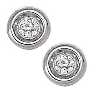 Elvie Natural Diamond Silver Studs Earrings