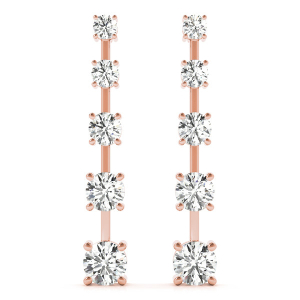 Faika Natural Rose Gold Journey Diamond Earrings