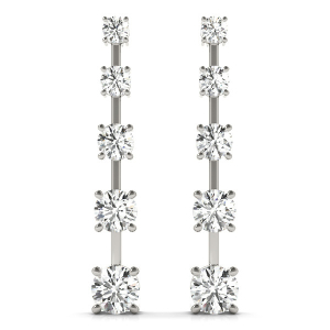 Faika 0.12 - 1.00 Carat Natural Round cut Journey Diamond Earrings