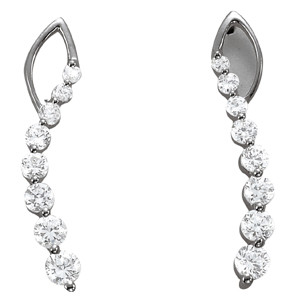  Filipa 0.12 - 0.75 Carat Natural Round cut Journey Diamond Earrings