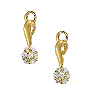 Fadia Natural Rose Gold Diamond Drop Earrings