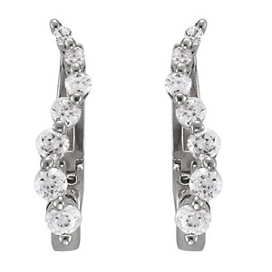 Fulki Natural Rose Gold Journey Diamond Earrings