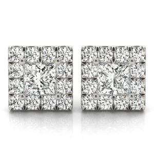 Eir Natural Halo Diamond Earrings