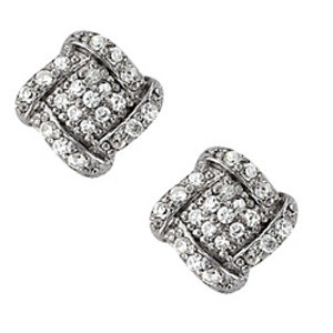 Fadila Natural Silver Diamond Designer Earrings