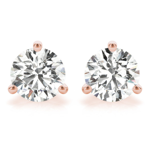 Elivia Natural Diamond Rose Gold Studs Earrings