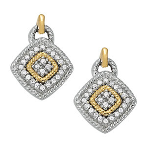 Fala Natural Diamond White Gold Womens Drop Earrings