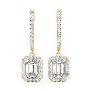 Elliyah Natural Diamond Yellow Gold Womens Drop Earrings