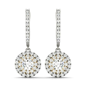 Enitan Natural Diamond Yellow Gold Womens Drop Earrings