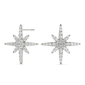 Daisy Lab-Created Round cut Cluster Diamond Earrings