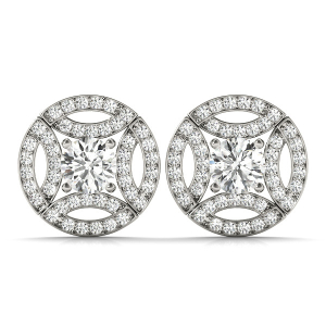 Essi Natural Round cut Halo Diamond Earrings