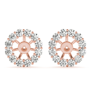 Greta Natural Diamond Rose Gold Ear Jackets & Climbers