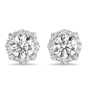 Eilidh Natural Halo Diamond Earrings