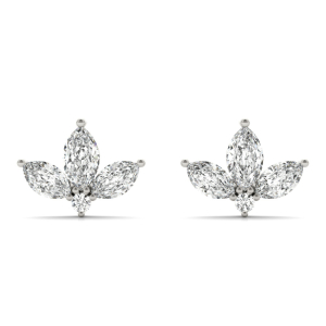 Badah Natural Diamond Marquise cut Cluster Earrings