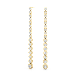 Linden Lab-Created Yellow Gold Designer Diamond Earrings