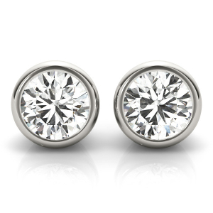 Esma Natural Diamond Platinum Studs Earrings