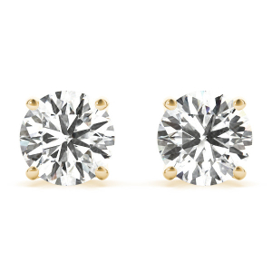 Emeli Natural Diamond Yellow Gold Studs Earrings