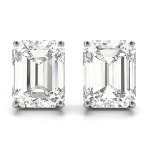 Erina 0.35 - 5.60 Carat Natural Diamond Emerald cut  Studs Earrings