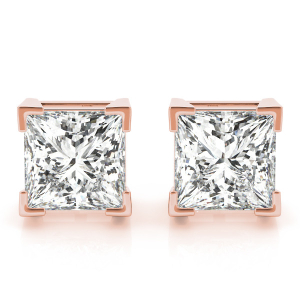  Elize Natural Diamond Rose Gold Studs Earrings