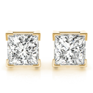  Elize Natural Diamond Yellow Gold Studs Earrings