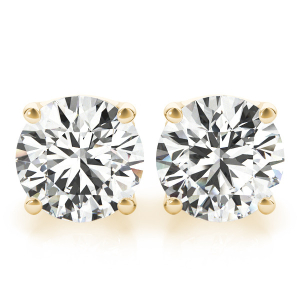 Emira Natural Diamond Yellow Gold Studs Earrings