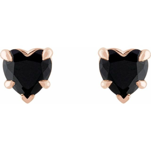 Stajina Black Rose Gold 5 Prong  Studs Diamond Earrings