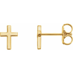 Yellow Gold Stud For Women Diamond Earrings