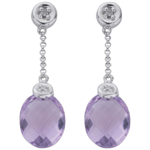 Natural Round cut Birthstone Diamond Earrings