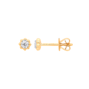 Rosella Natural Rose Gold Studs Diamond Earrings