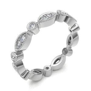 Ellenora Lab-Created Platinum Prong Eternity Diamond Rings