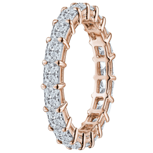 Elyn Lab-Created Rose Gold 4 Prong Eternity Diamond Rings