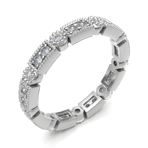 Emelyne Natural Platinum Prong Eternity Diamond Rings