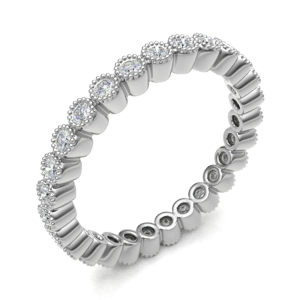 Emberlynn Lab-Created Bezel Eternity Diamond Rings