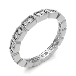 Enjoli Lab-Created Platinum Prong Eternity Diamond Rings