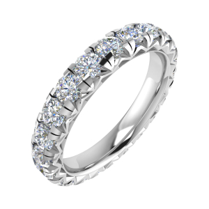 Erleen Lab-Created Platinum Prong Eternity Diamond Rings