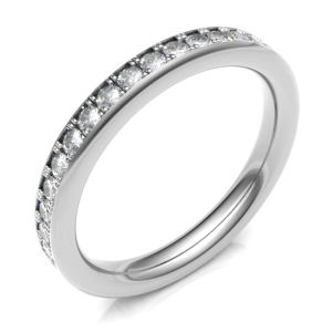 Elleny Lab-Created Platinum Prong Eternity Diamond Rings