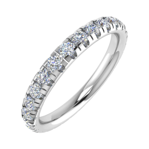 Eymi Lab-Created Platinum Prong Eternity Diamond Rings