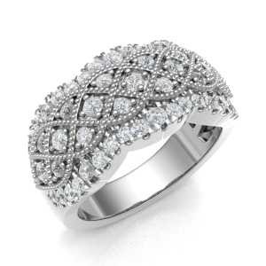 Eathelyn Natural Platinum Prong Eternity Diamond Rings