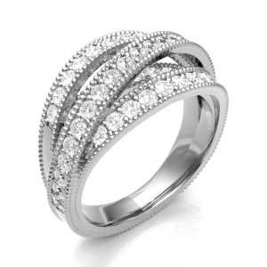 Eadwynn Lab-Created Yellow Gold Prong Eternity Diamond Ring