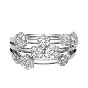 Eilene Lab-Created Rose Gold Prong Eternity Diamond Ring