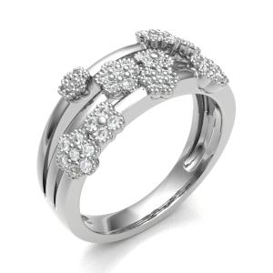 Eilene 0.33 Carat Lab-Created Round cut Prong  Eternity Diamond Ring