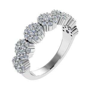 Eadwina Lab-Created Rose Gold Prong Eternity Diamond Ring